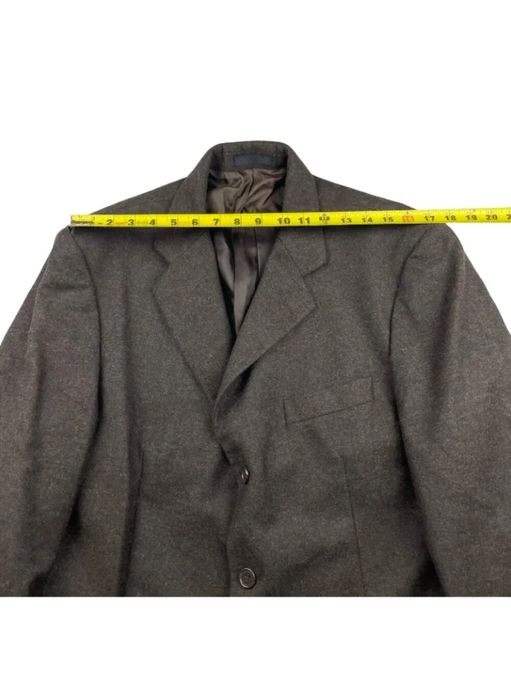 Marks & Spencer Men's Flannel Wool 3-Button Suit Brown • Italy • 42S | 34x29